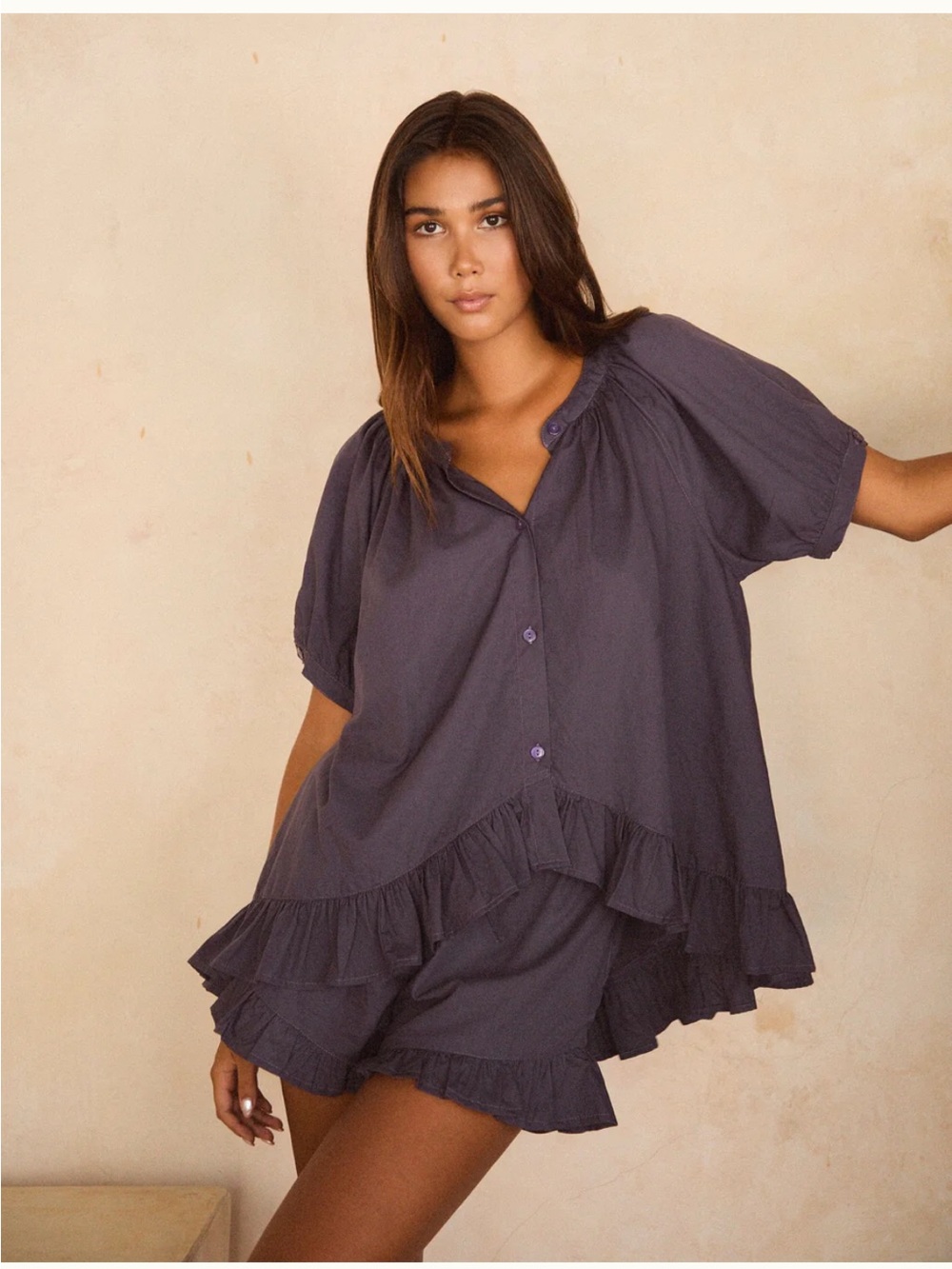 Piyama Sophie Sleep Set - Cotton Modal / Size M / Midnight Blue